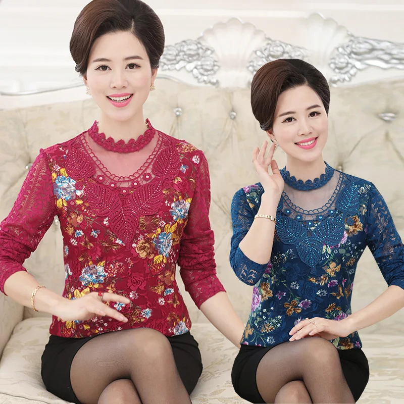 Новинка осени 2020 футболка с длинным рукавом для женщин среднего возраста женская