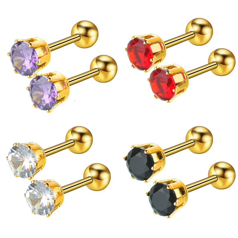 Асимметричные серьги гвоздики из титановой нержавеющей стали|Серьги-гвоздики| |