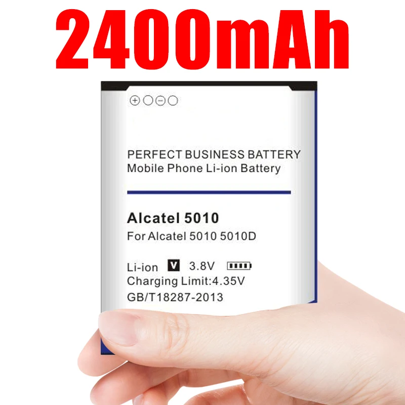 Аккумулятор высокой емкости 2400 мАч Alcatel 5010 для 5010D запасная батарея мобильного