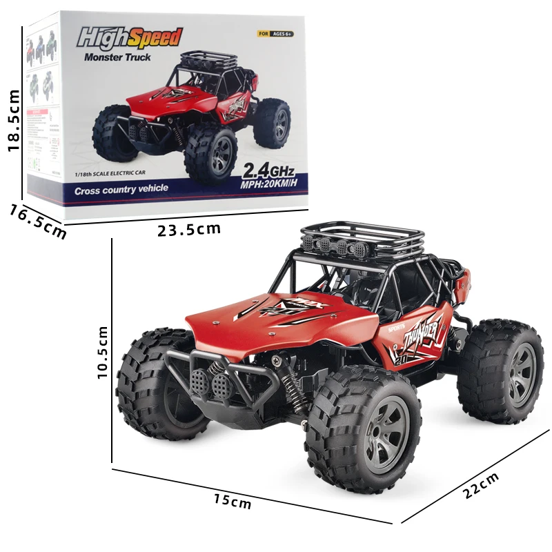 

NEW MGRC Mini RC Alloy Car 1/18 2.4G 4CH 2WD High Speed 20KM/h Brush Crawler Remote Control Car Toys for Kids Birthday Gift