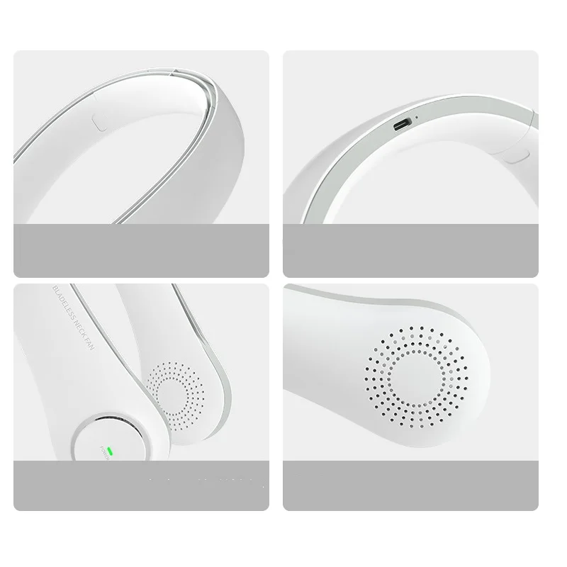 

2021 New Mini Bladeless Fan Neck Fan1200mAh USB Rechargeable Fan Mute Sports Fans for Home Outdoor Ventilador Portatil Abanicos