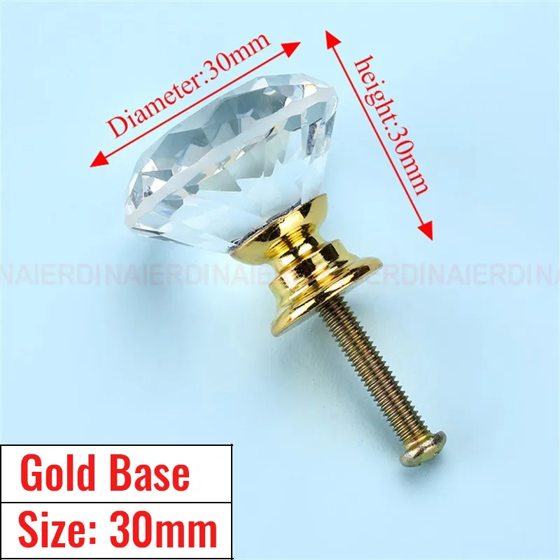 

Ручки для шкафов NAIERDI хрустальные 20-40 мм