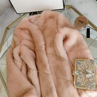 MESHARE New Style High-end Fashion Women Faux Fur Coat S1
