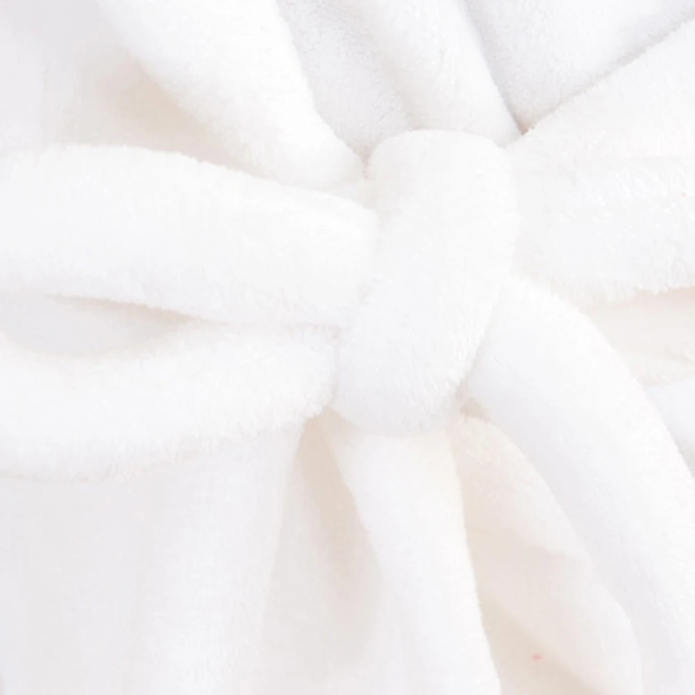 Женский осенне зимний однотонный банный халат из плотного флиса кораллового