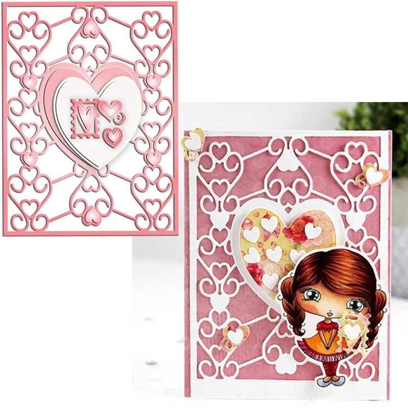 Сердце к сердцу шаблон металла вырезание штампы любовь сердца Скрапбукинг 2020