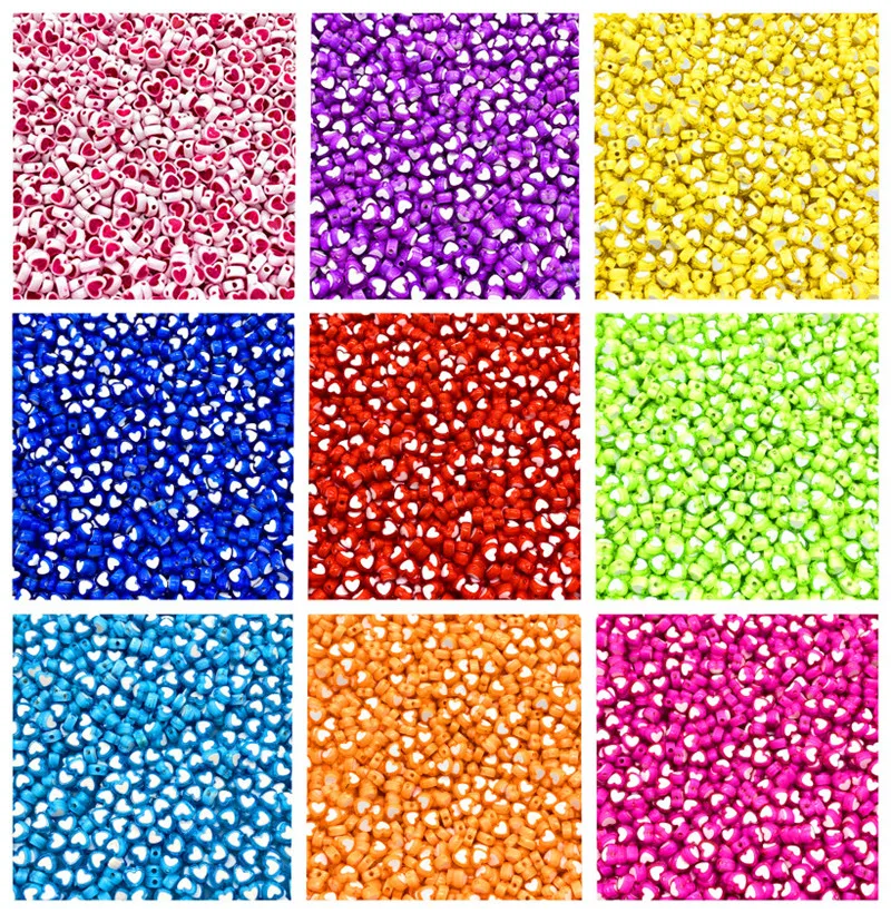 Бусины акриловые Свободный разделитель бисер 8x5 мм для самостоятельного