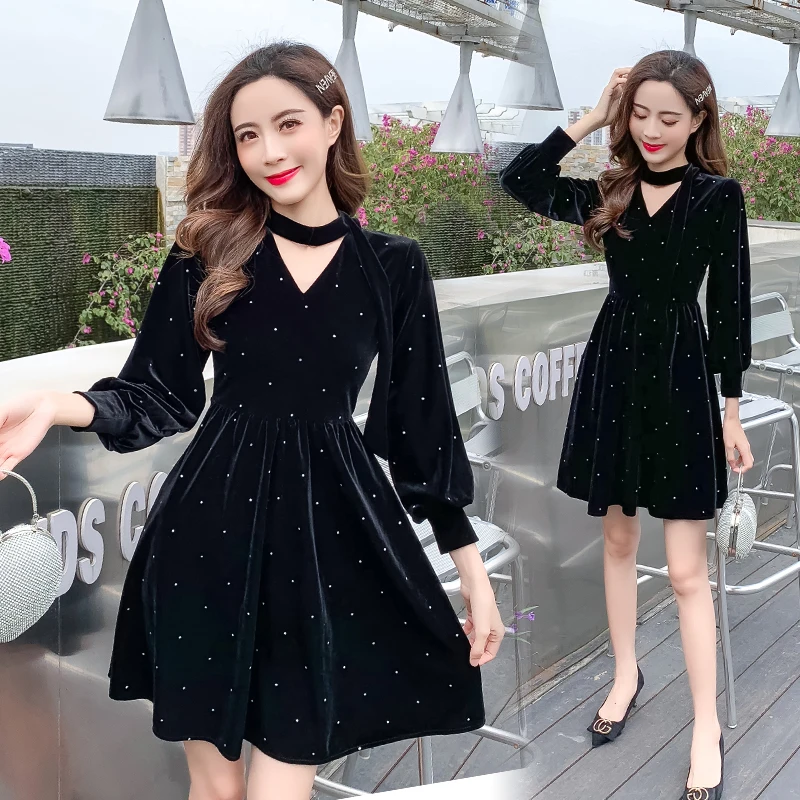 Joinyouth платья для женщин Корейский A Line Solid Ropa Mujer яркий Кристалл Мини халат Femme 2020