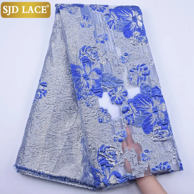 

SJD LACE Nigerian Net Brocade Lace Fabrics Embroidery African Lace Fabric 2019 High Quality Lace Material Bridal For Dress 1880B