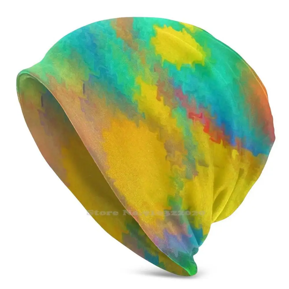 

What All Daub  Cap Outdoor Warm Sports Headgear Abstract Rainbow Daub Irony