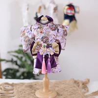 luxury adorable brocade pet kimono dress japanese style pet dress floral bowknot pet costume for dogs cats outfit party