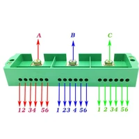3 in 18 out cable terminal terminal board distribution box three phase 18 household junction box sub cable terminal