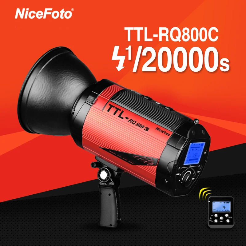 

NiceFoto TTL-RQ800C TTL 2.4G Wireless GN78 HSS 1/8000S Studio Flash High Speed Speedlite with Transmitter for Canon DSLR Camera