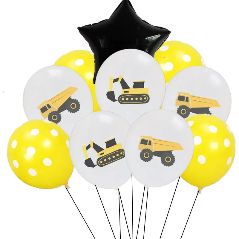 Тема строительного автомобиля латексные строительные воздушные шары