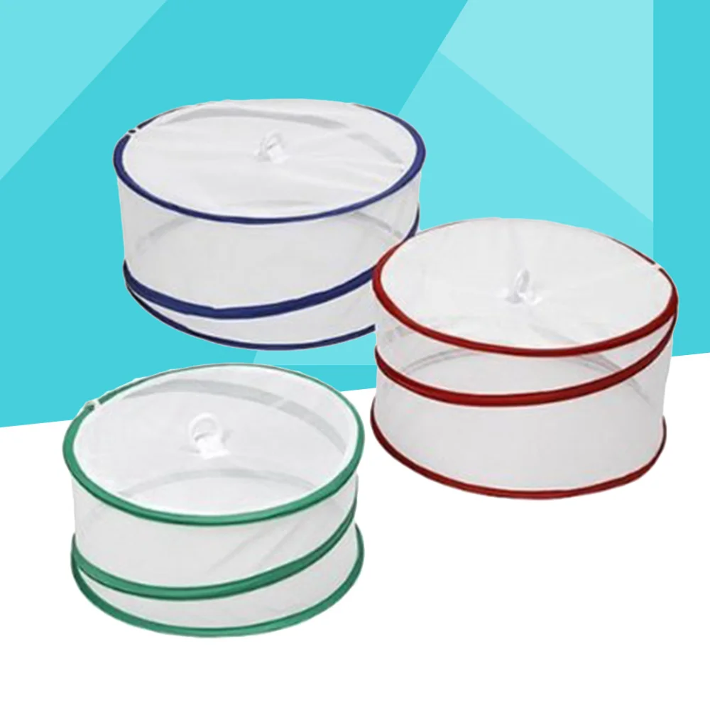 

3 Pcs Food Lid Cover Fine Mesh Screen Home Use Folding Foods Lid Cover Multifunctional Kitchen Food Cover Anti-flies