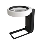 Складная Лампа с подсветкой, лупа со светодиодный ным экраном, портативные зум-инструменты, лампа с питанием от USB, лупа для ремонта ювелирных изделий из газет