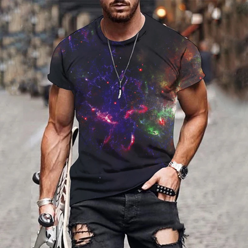 

2021 Hot New Products Men's Casual 3D Printing T-shirt Forest Landscape Men's and Women's T-shirt Hip Hop T-shirt Harajuku Tees