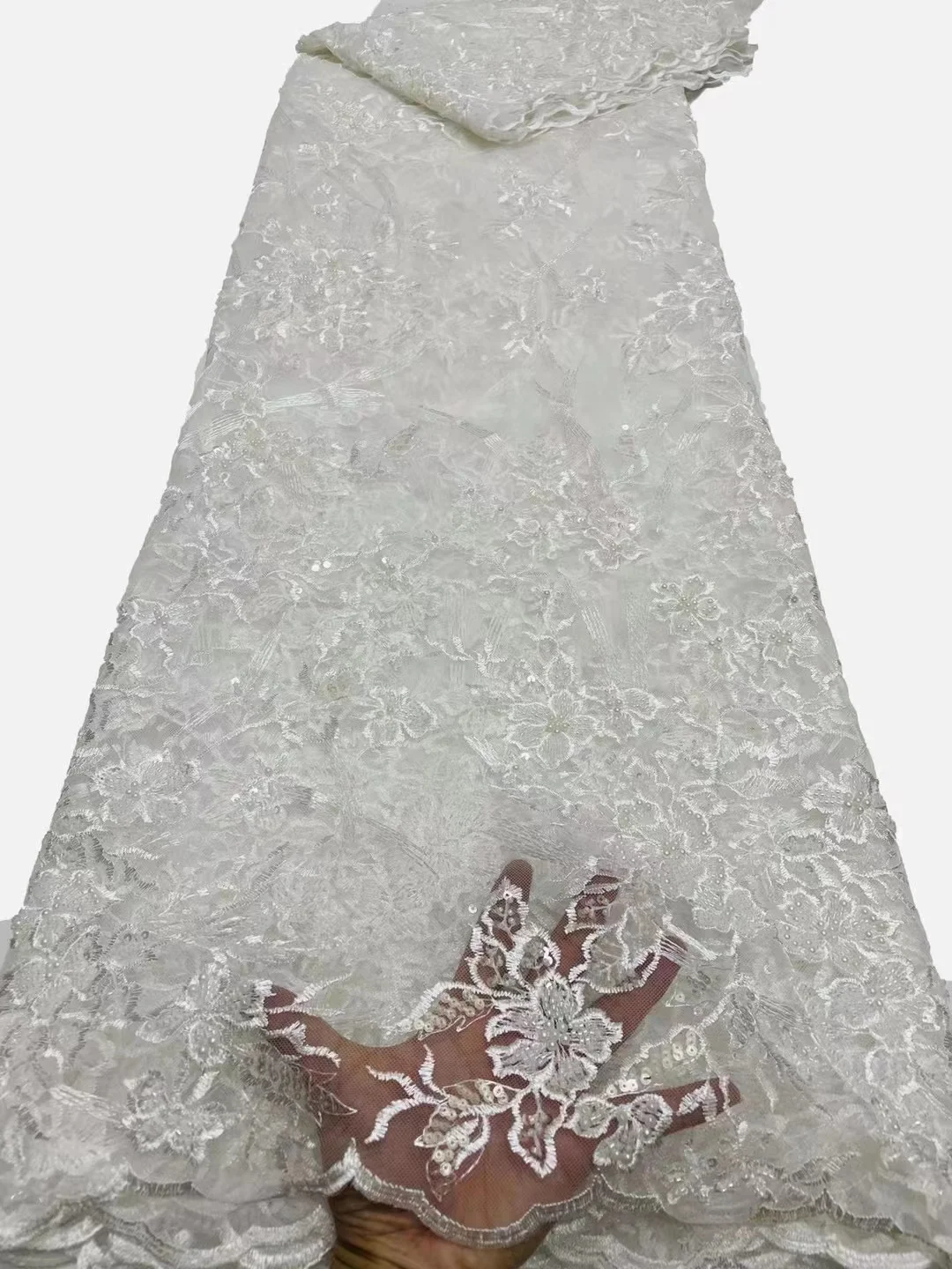 Горячая Распродажа бисера/блестки кружевные ткани африканские французские