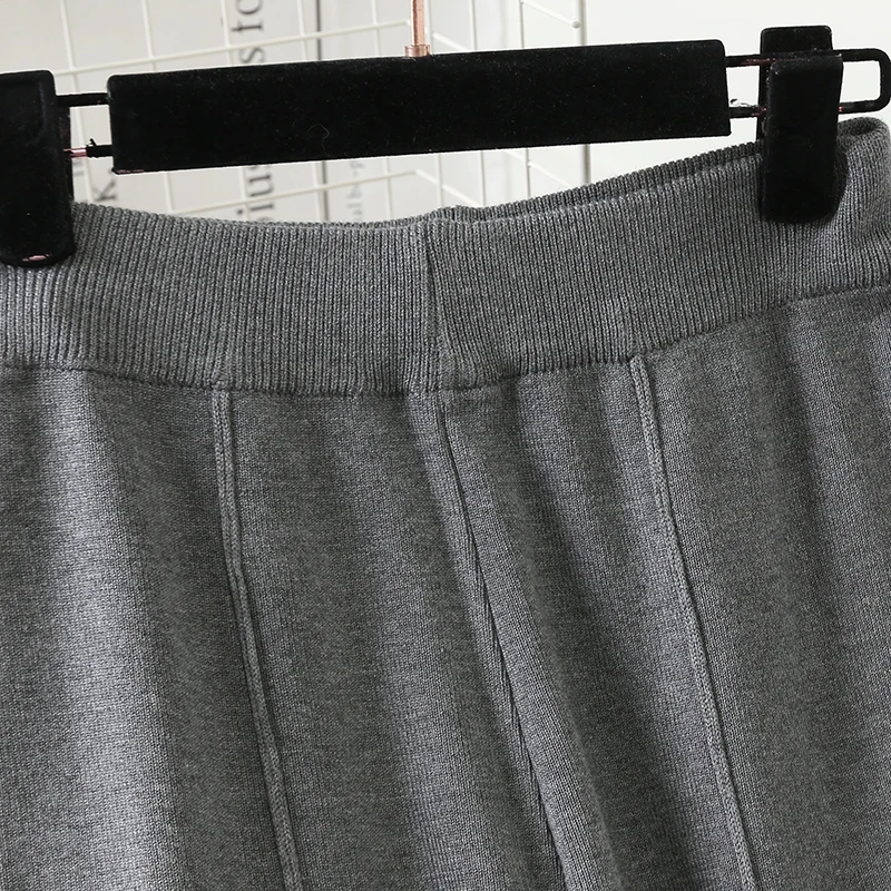 Брюки женские трикотажные с широкими штанинами Осень-зима Mw816 | Женская одежда