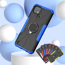 For OPPO Realme C21 Case Heavy Duty Hard Silicone Finger Ring Bracket Bumper Cover For OPPO Realme C21  Case for OPPO Realme C21