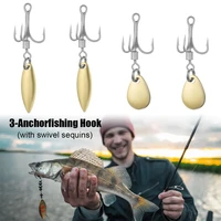 metallic back thorn sharp lure carbon steel turn ring sequins fishing hook with sequin jigging bait