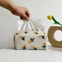 three dimensional small flower tissue box household pumping paper storage tool light luxury pumping box room decorations