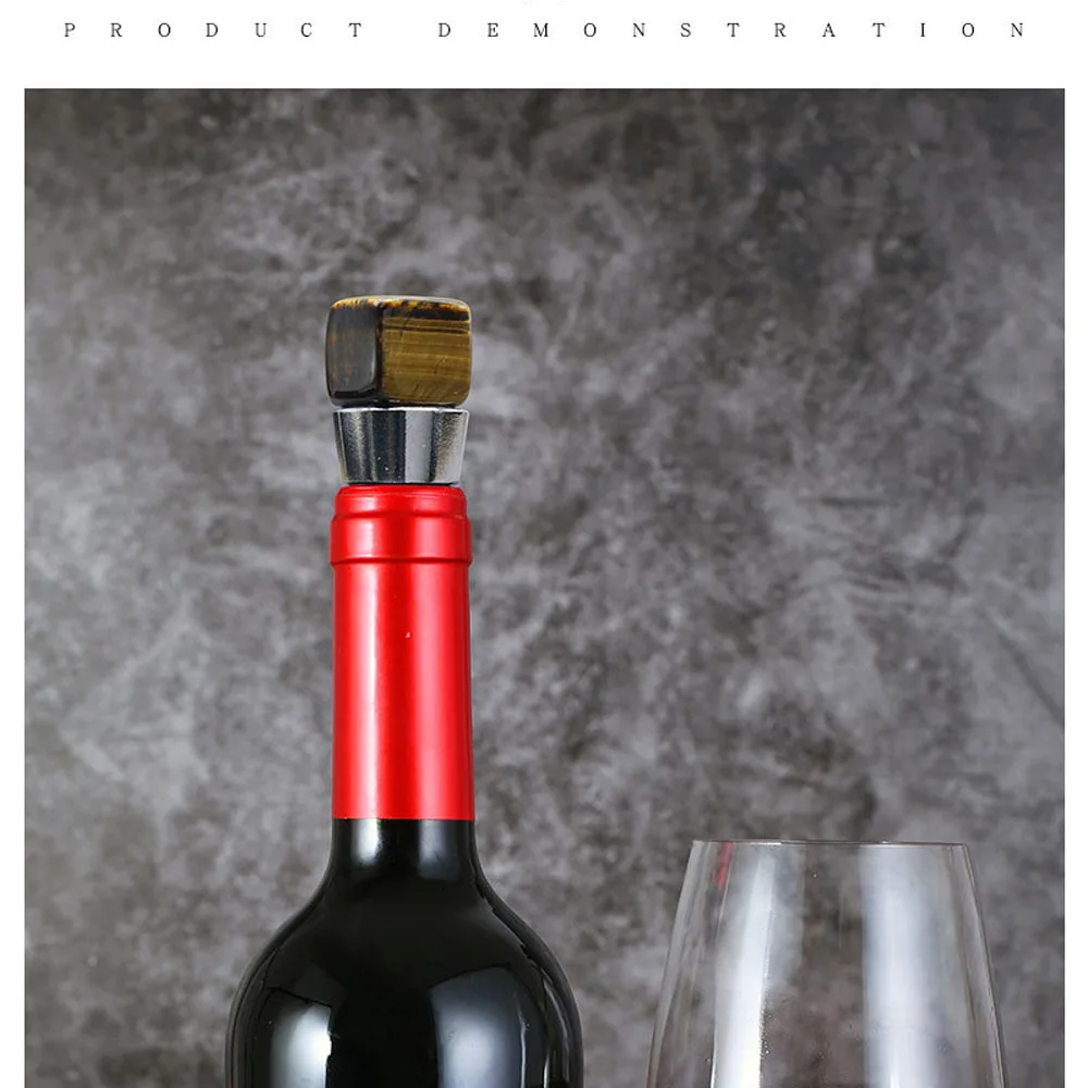 Модные натуральный amethy кварцевые камни винный бокал для шампанского запечатанная бутылка вакуумная пробка сохраняет свежесть вино штепсе... от AliExpress WW