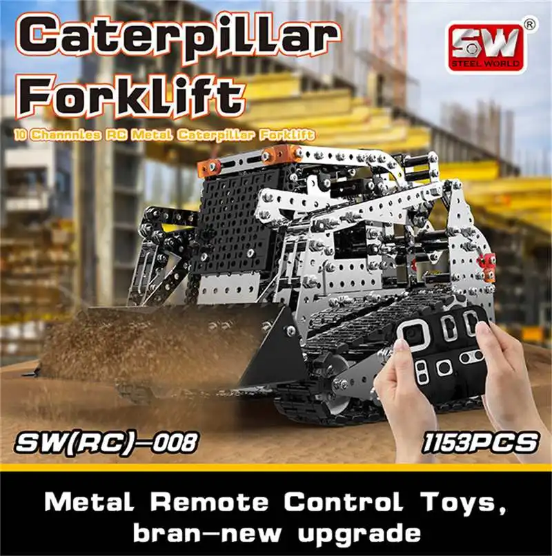 SWRC 008 RC автомобиль 2 4G 10CH 1178 шт. из нержавеющей стали DIY управления гусеничный для