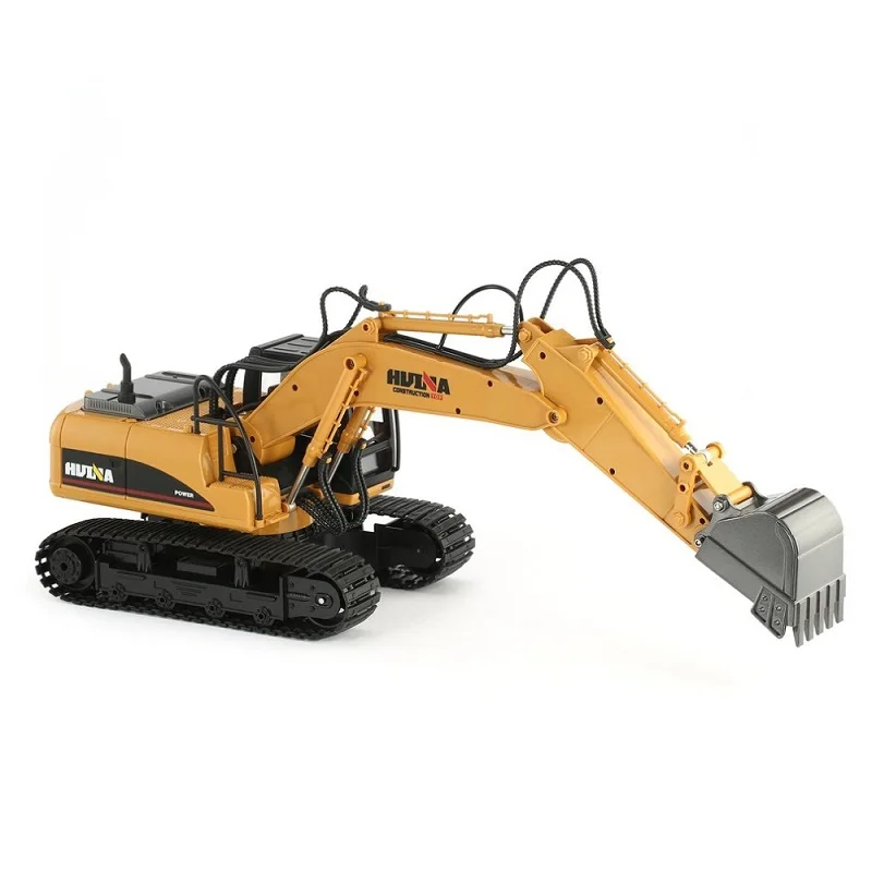 Huina 1350 1:14 Toys 15 Channel 2.4G RC Excavator Charging RC Car With Battery RC Alloy Excavator RTR Kids Construction Vehicles enlarge