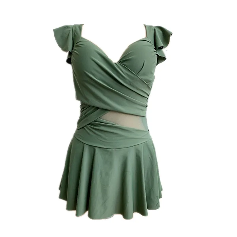 

New swimsuit women sexy mesh conservative hot spring swimwear supply