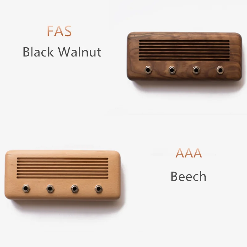 

Creative Wooden Organizer Rack with Four Hooks Wall Mounted Guitar Amp Key Hanger