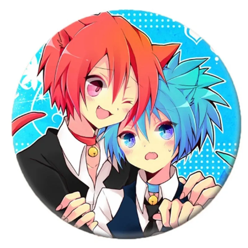 58 мм аниме-Черный Рок-брошь Korosensei косплэй Shiota Nagisa знак рюкзаки одежда для женщин