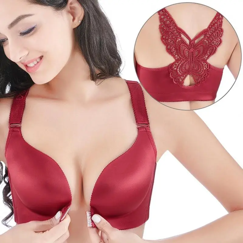 Сексуальный бесшовный лифчик большого размера с регулируемой бабочкой пуш ап