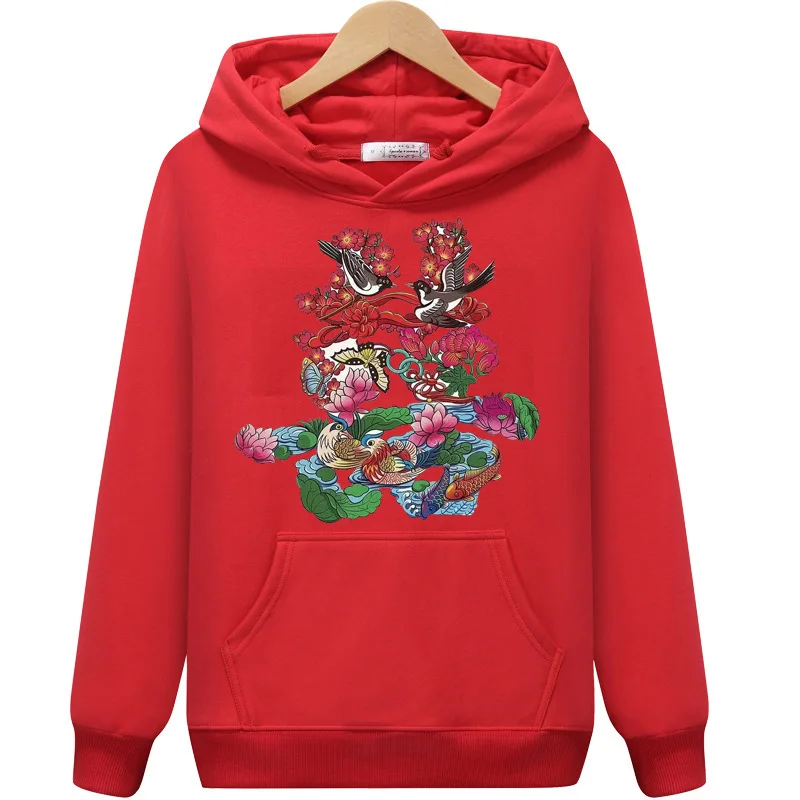 

men women's Fleece Hoodies 2019 fall Winter casual Style Hip Hop Sweatshirts wear black navy red art letter flower print fashion