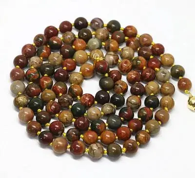 

Модные Классические круглые бусины Picasso 8 мм 10 мм 12 мм из натурального камня, длинная цепочка «сделай сам», ожерелье для женщин, ювелирные изд...