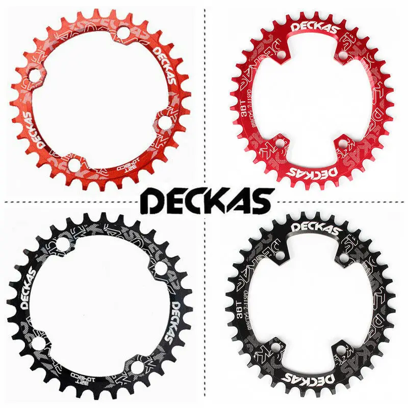 DECKAS 96 BCD велосипедная звездочка, цепь для горного велосипеда, кольцо, узкая широкая цепь, колеса 32 T/34 T/36 T/38 T, Звездочка для