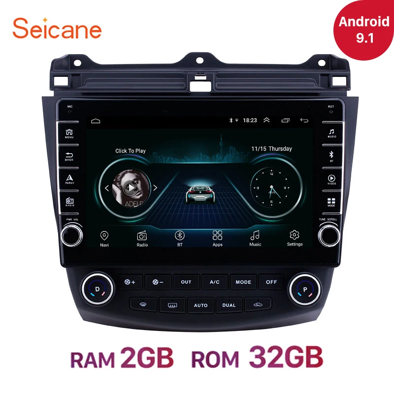 Seicane ОЗУ 2 Гб ПЗУ 32 ГБ Android 9,1 Автомагнитола gps навигация для Honda Accord 7 2003-2007 автомобильный мультимедийный плеер Авто Стерео