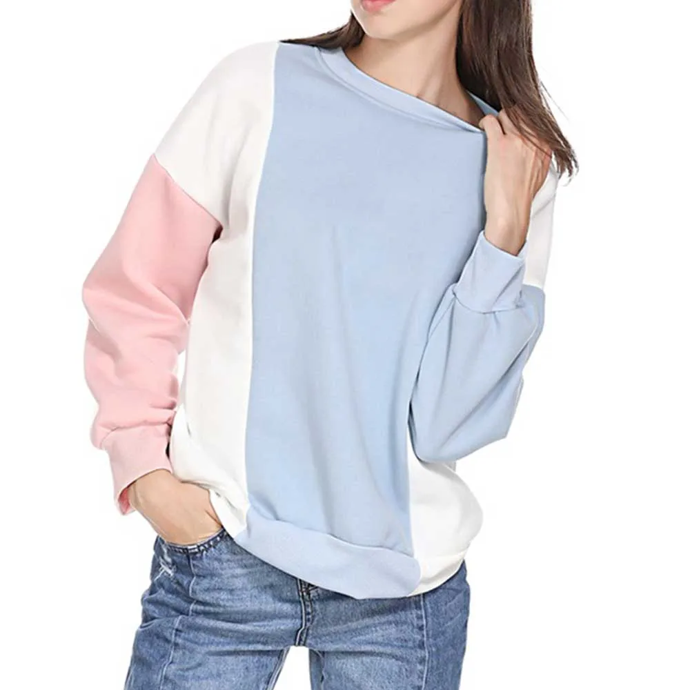 

Женский свитшот в полоску, с круглым вырезом и длинным рукавом