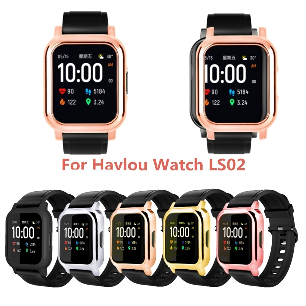 

BEHUA PC Protective Case Cover For Xiaomi Haylou LS02 Smart Watch Replacement Plating Protective Shell Bumper LS02 Accessories