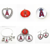 us baseball team los angeles dangle charms diy necklace earrings bracelet bangles buttons sports jewelry accessories