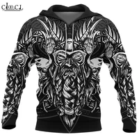 cloocl fashion hoody viking odin style tattoo 3d printed men hoodie spring autumn long sleeve pullover pattern hip hop hoodie