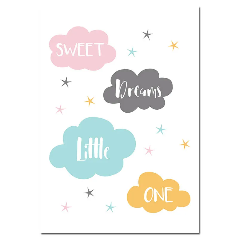 

Baby Nursery Wall Art Canvas Posters and Prints Minimalist Painting Nordic Kids Decoration Pictures Girls Bedroom Decor