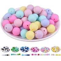 bobo box 12mm 100pcs baby teether silicone beads diy pacifier chain bracelet bpa free chewable round silicone bead accessories