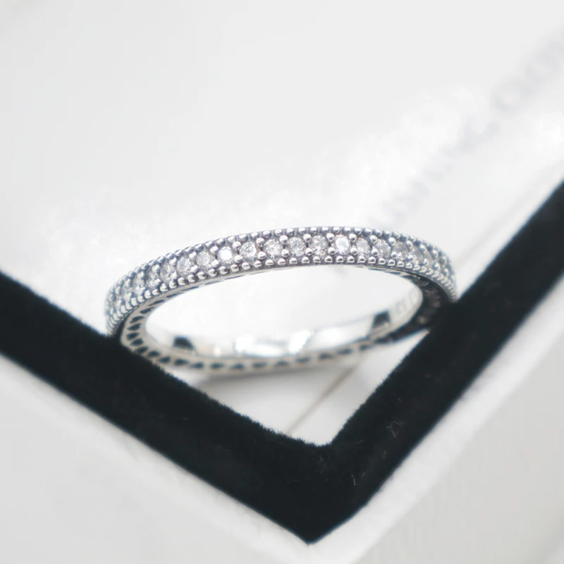 Реальные 925 Серебряное кольцо принцессы с подвеской в форме кольца настоящими