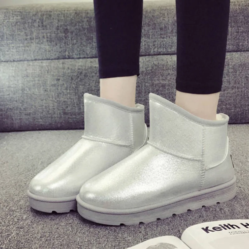 Bishen/зимние женские зимние ботинки для мальчика удобные толстые Нескользящие