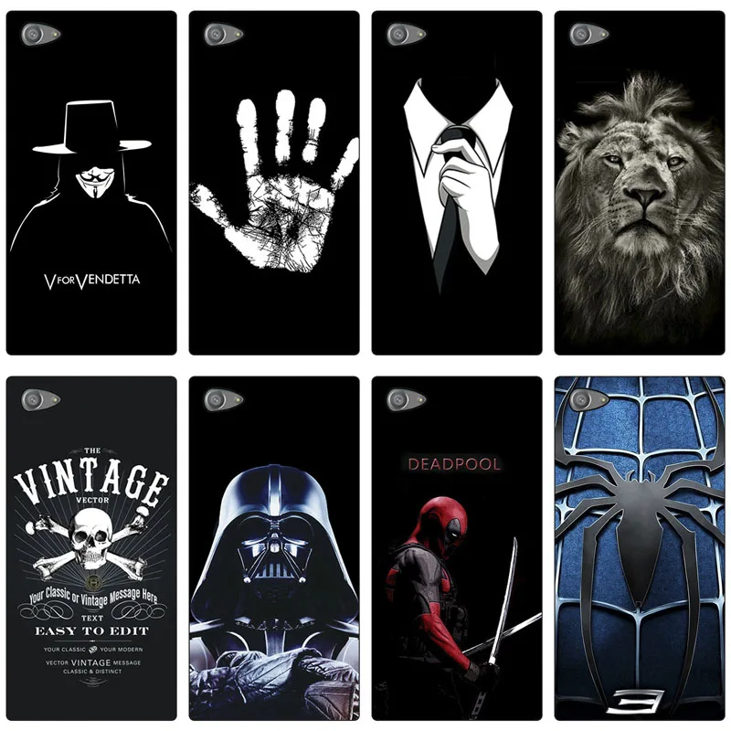 

Soft TPU Silicone Printed Cell Phone Case Cover For Sony Xperia Z5 Mini Colorful Back Covers cute Cartoon Flower pattened Case