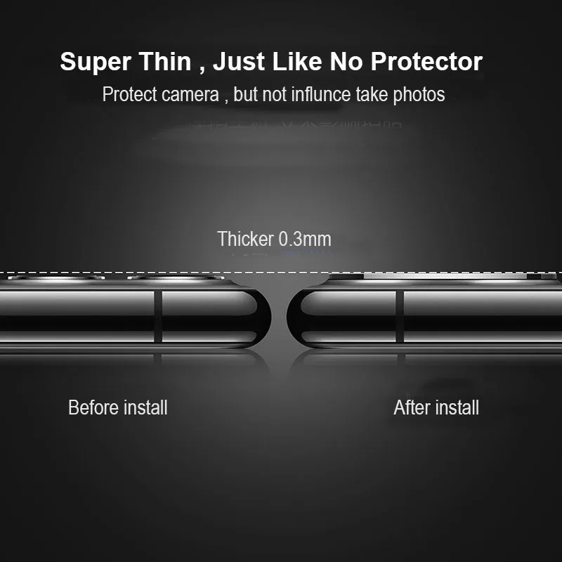 Титановая металлическая оправа закаленное стекло объектив камеры протектор