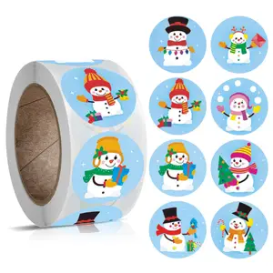 12 piezas surtidas Redondo Etiquetas De Regalo De Navidad Navidad Brillante cinta de Etiqueta de novedad