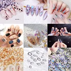 Горячая Распродажа цвет AB Стразы для дизайна ногтей с плоским дном разных форм мерцающие кристаллы для 3D украшения ногтей