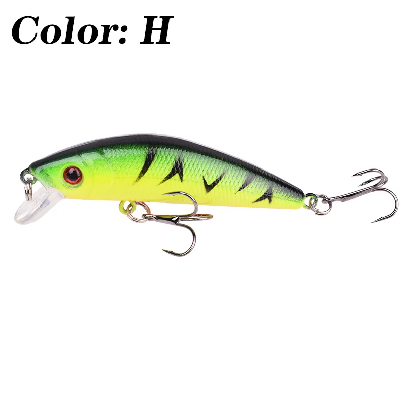 

1PCS Plastic Minnow Fishing Lures 70mm 7.5g Wobblers Lifelike Artificial Hard Bait With Treble Hooks Swimbait Pesca Tackle