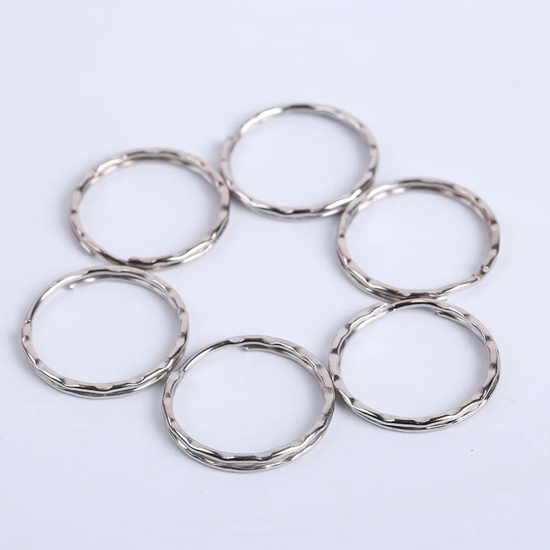 Разделенные кольца с тиснением 10 шт./лот 25 мм для изготовления ювелирных изделий